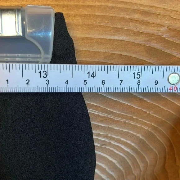 Womens preworn Zara Basic black pants XS Elastic waist string adjust loose Y2K - Picture 4 of 10